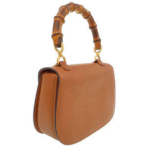 Gucci Leather Handbag Shoulder Bag Bamboo Top Handle